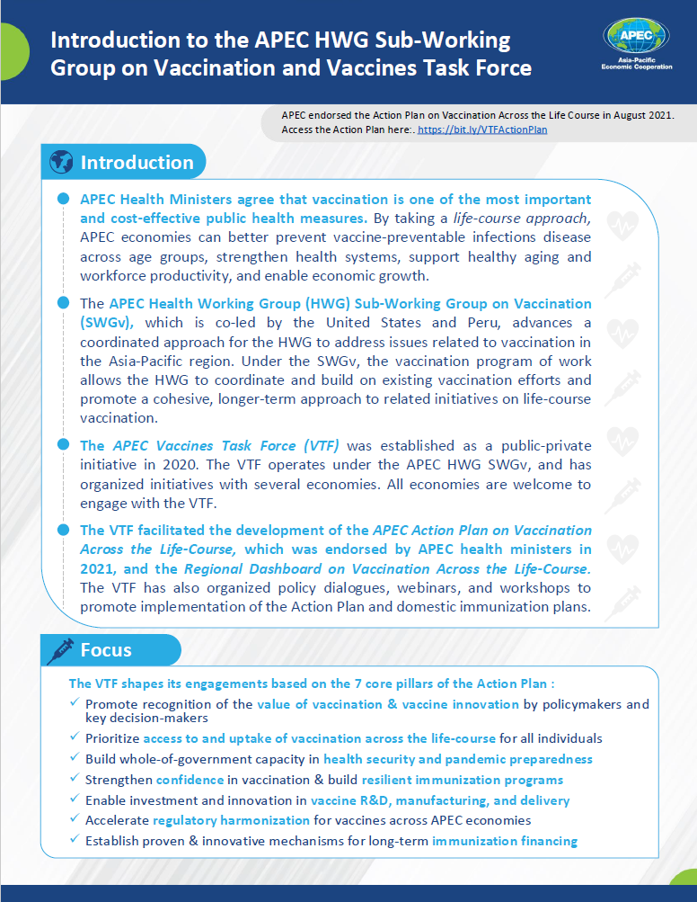 Introduction to APEC VTF_One Pager