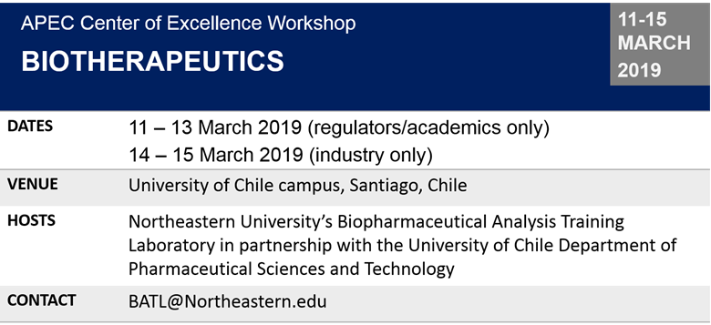 Biotherapeutics Workshop (11-15 March 2019)